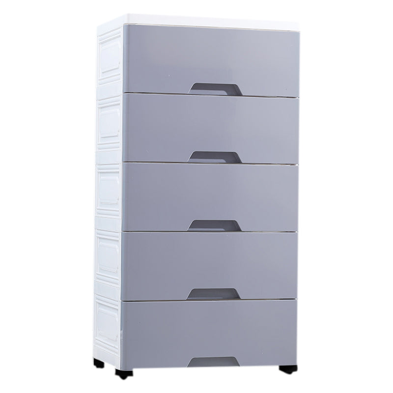 Modern Kids Dressers Vertical Plastic Nursery Dresser with Drawers