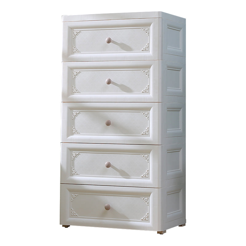 Scandinavian Vertical Baby Dresser Plastic Nursery Dresser with Drawers