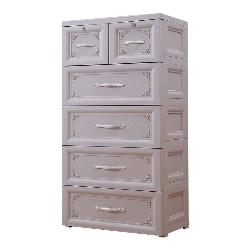 Scandinavian Vertical Baby Dresser Plastic Nursery Dresser with Drawers