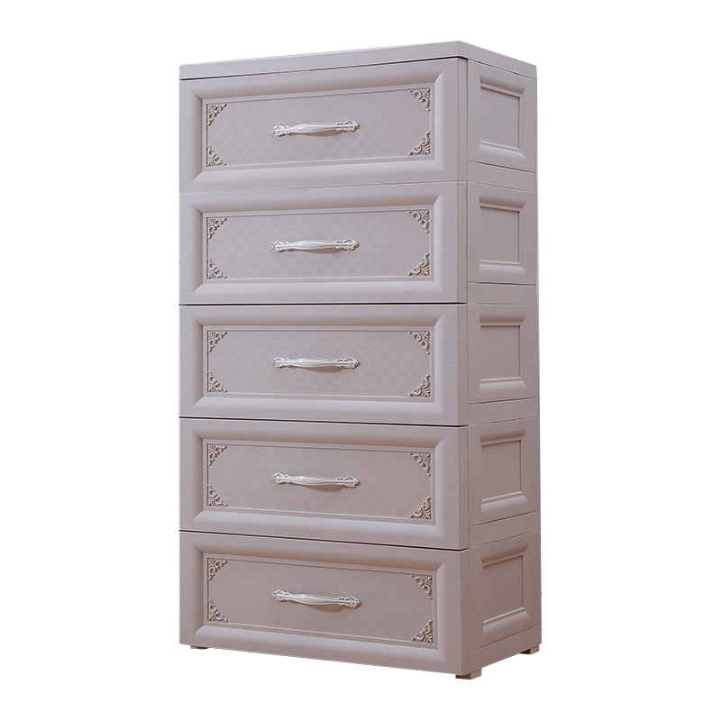 Scandinavian Vertical Baby Dresser Plastic Nursery Dresser with Drawers