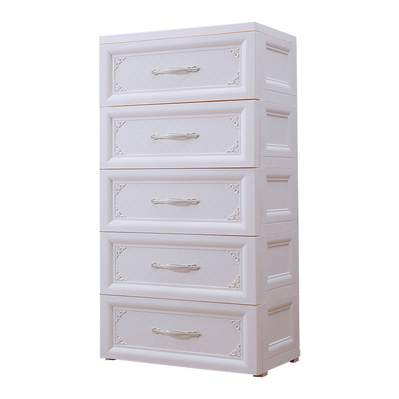 Scandinavian Vertical Baby Dresser Plastic Nursery Dresser with Drawers