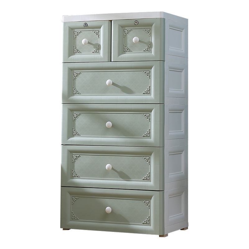 Scandinavian Vertical Baby Dresser Plastic Nursery Dresser with Drawers