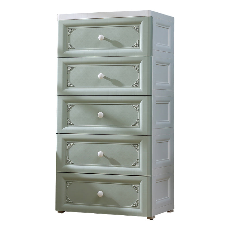 Scandinavian Vertical Baby Dresser Plastic Nursery Dresser with Drawers