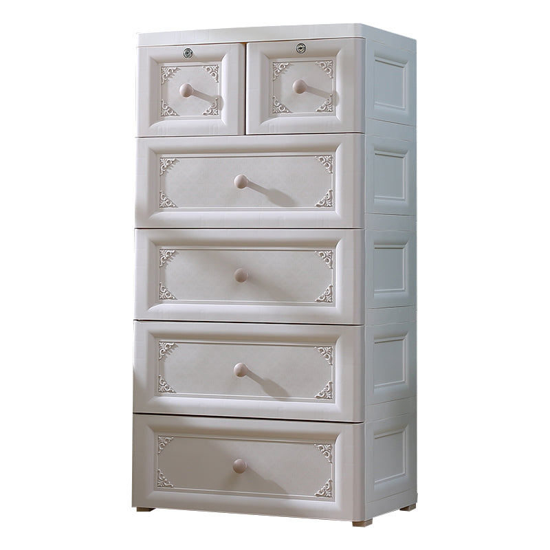 Scandinavian Vertical Baby Dresser Plastic Nursery Dresser with Drawers