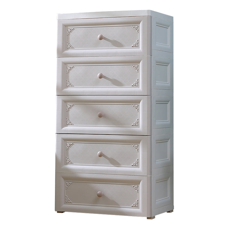 Scandinavian Vertical Baby Dresser Plastic Nursery Dresser with Drawers