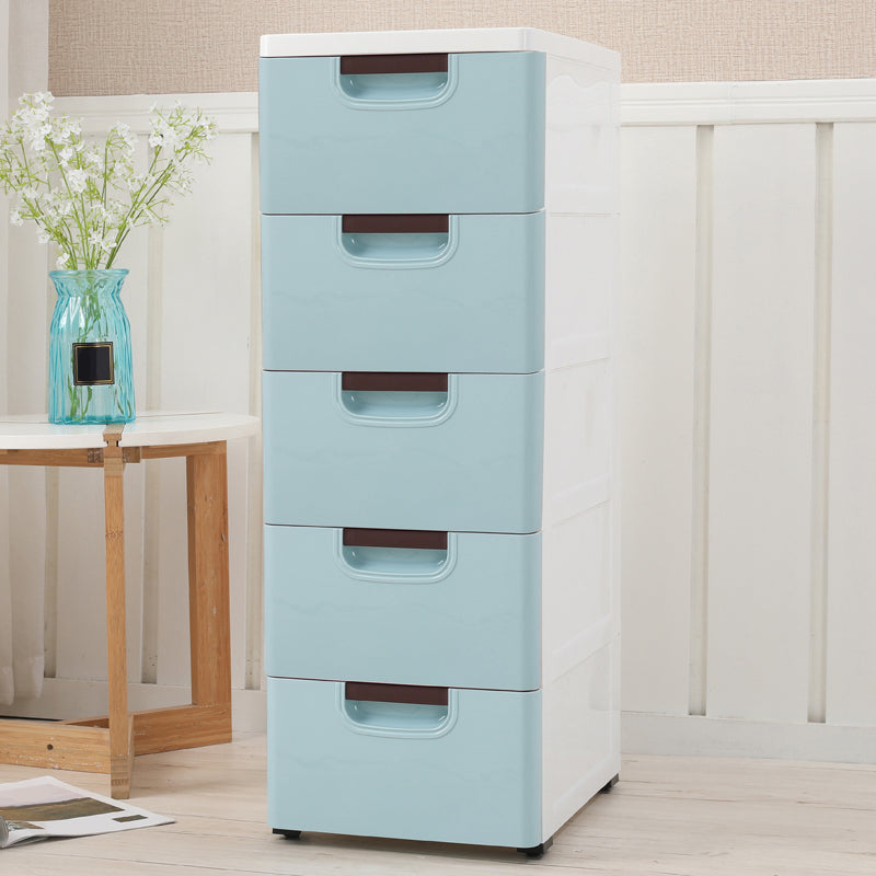 Scandinavian Vertical Kids Dresser Set Plastic Nursery Dresser with Drawers