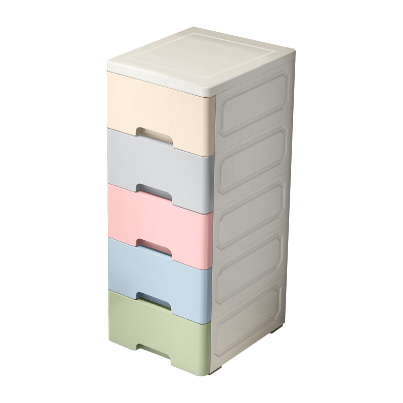 Scandinavian Baby Dresser Vertical Plastic Nursery Dresser with Drawers for Bedroom