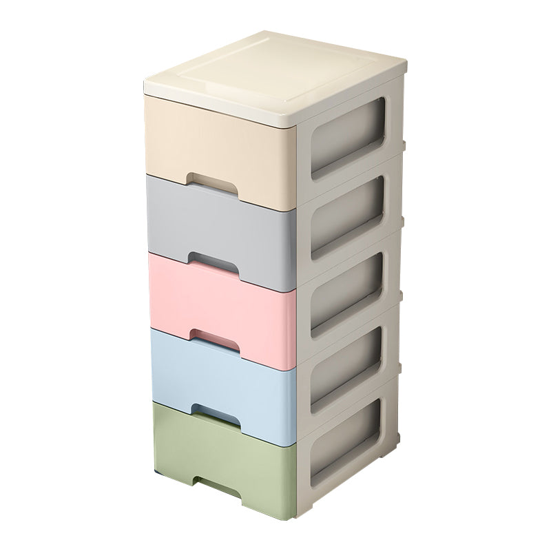 Scandinavian Baby Dresser Vertical Plastic Nursery Dresser with Drawers for Bedroom