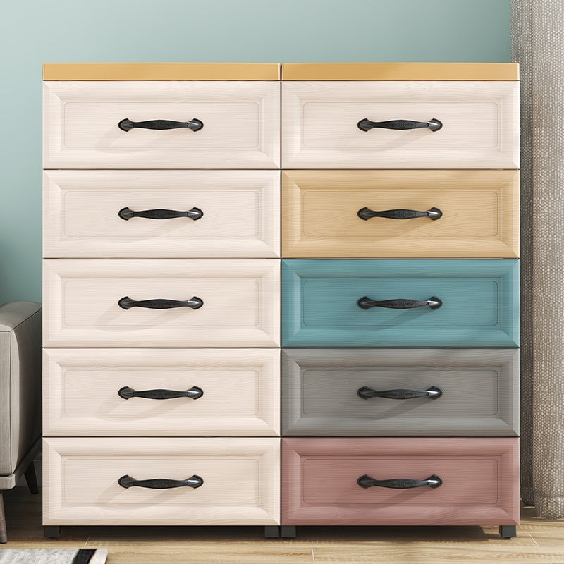 Scandinavian Kids Furniture Plastic Nursery Dresser with Drawers for Bedroom