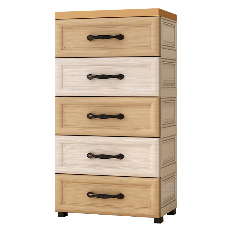 Scandinavian Kids Furniture Plastic Nursery Dresser with Drawers for Bedroom