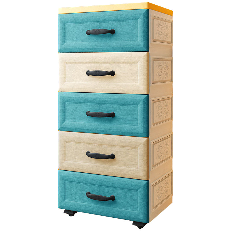 Scandinavian Kids Furniture Plastic Nursery Dresser with Drawers for Bedroom