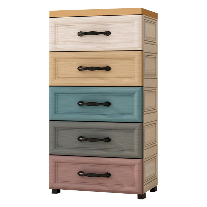 Scandinavian Kids Furniture Plastic Nursery Dresser with Drawers for Bedroom