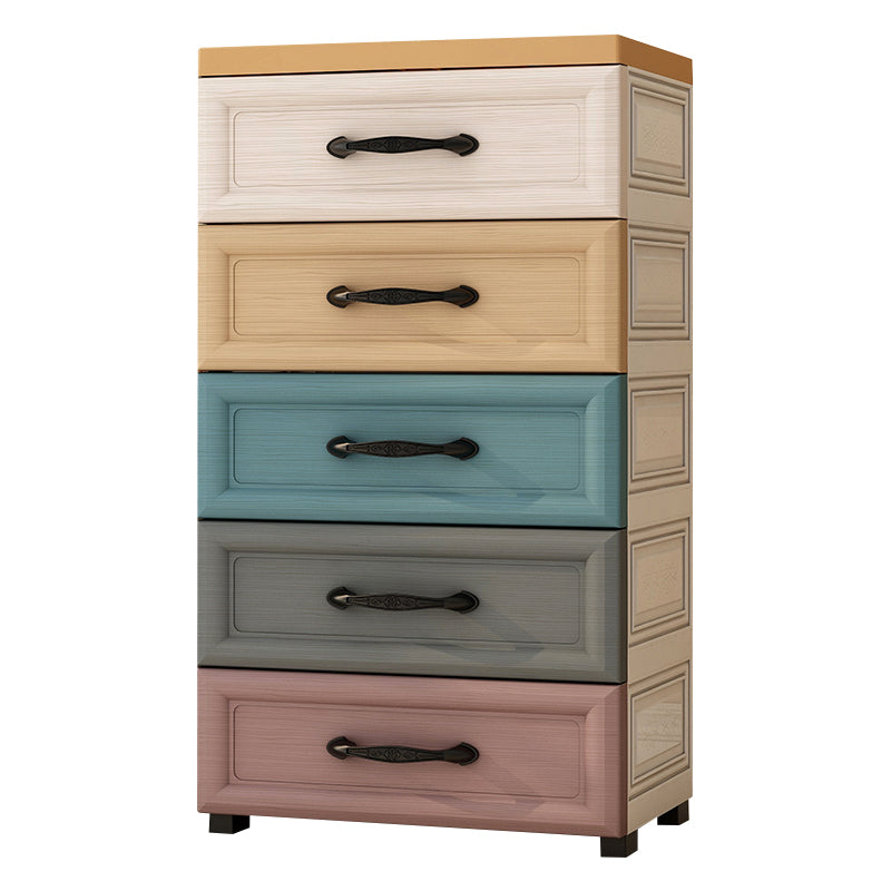 Scandinavian Kids Furniture Plastic Nursery Dresser with Drawers for Bedroom