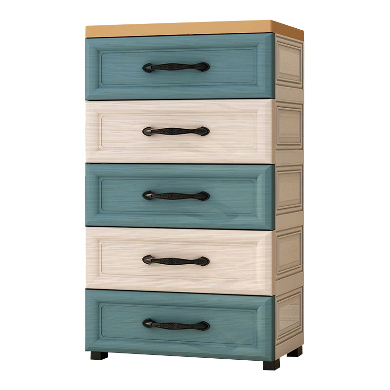 Scandinavian Kids Furniture Plastic Nursery Dresser with Drawers for Bedroom