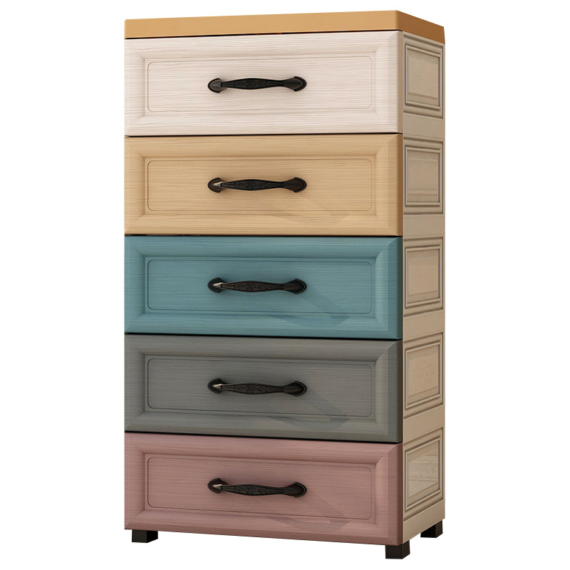 Scandinavian Kids Furniture Plastic Nursery Dresser with Drawers for Bedroom