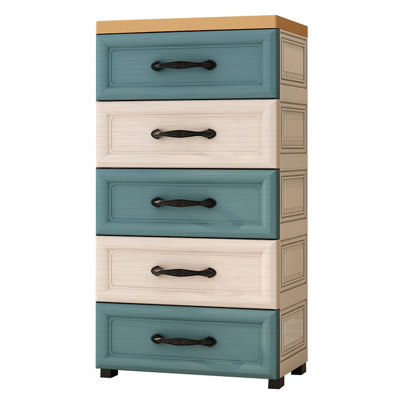 Scandinavian Kids Furniture Plastic Nursery Dresser with Drawers for Bedroom