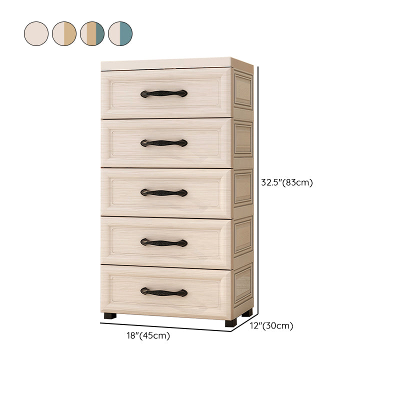 Scandinavian Kids Furniture Plastic Nursery Dresser with Drawers for Bedroom