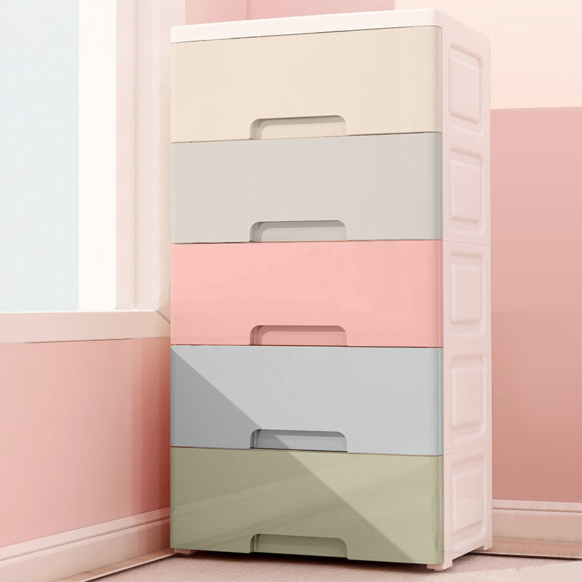 Scandinavian Baby Dresser Plastic Nursery Dresser with Drawers for Bedroom