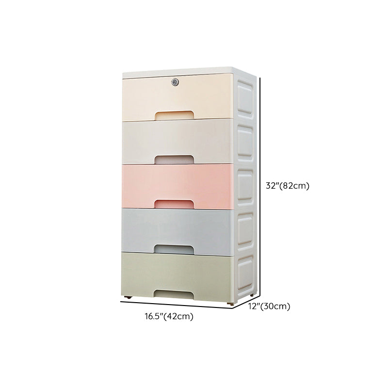 Scandinavian Baby Dresser Plastic Nursery Dresser with Drawers for Bedroom