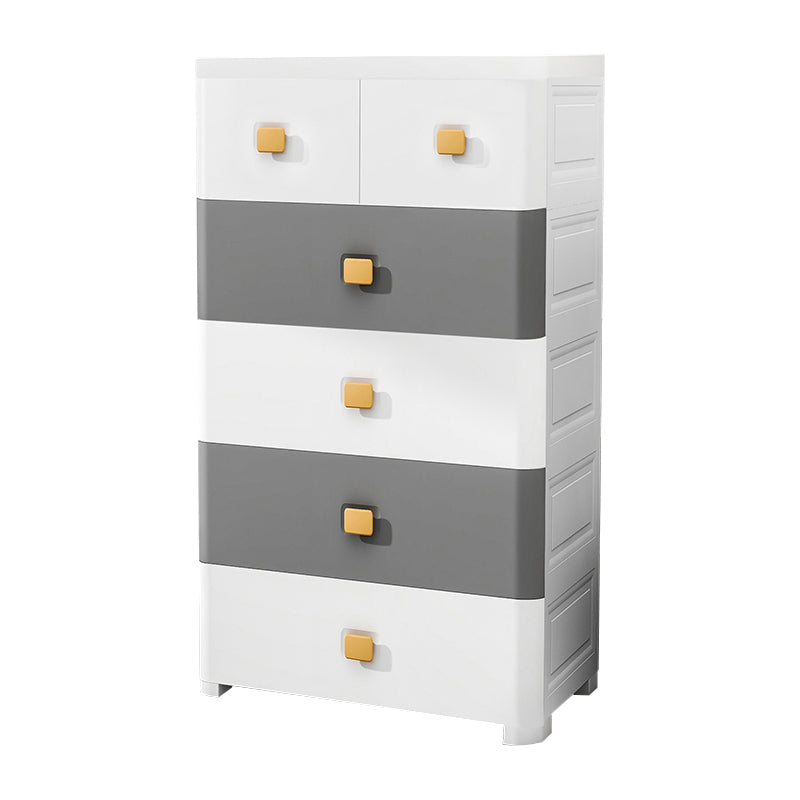 Ultra Modern Vertical Baby Dresser Plastic Kids Furniture with Drawers