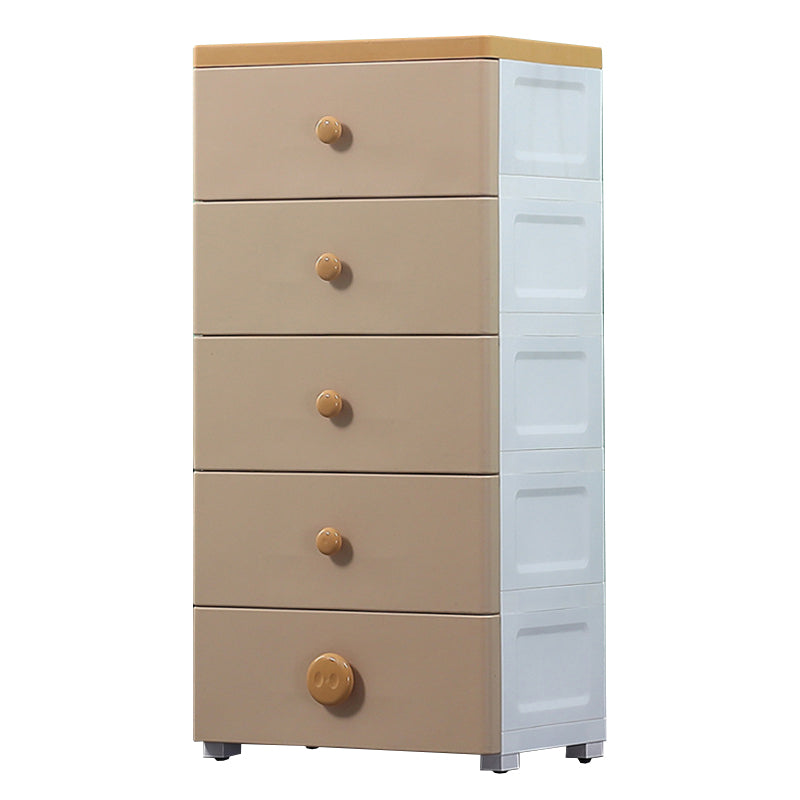 Scandinavian Plastic Baby Dresser Vertical Kids Furniture with Drawers for Bedroom