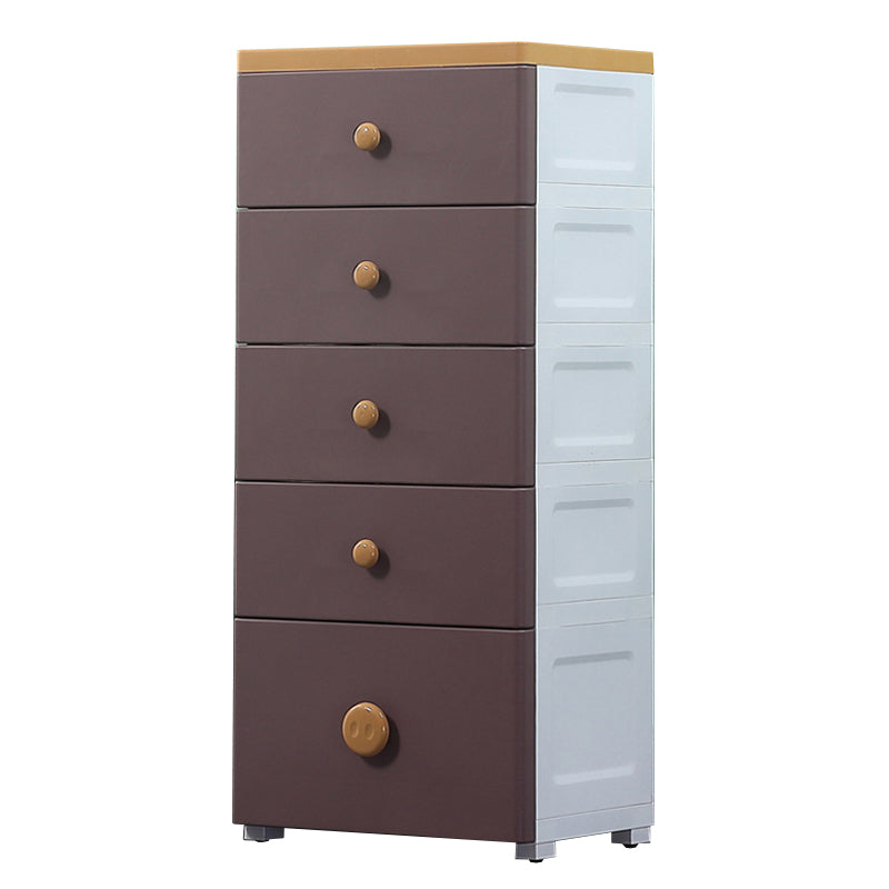 Scandinavian Plastic Baby Dresser Vertical Kids Furniture with Drawers for Bedroom