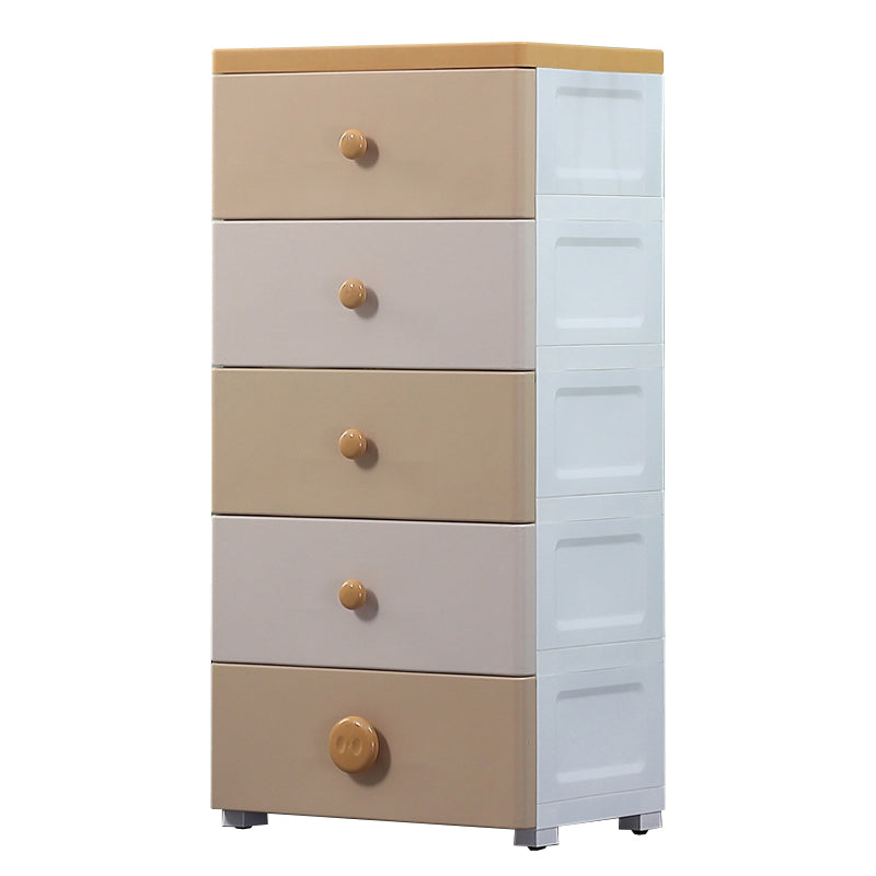 Scandinavian Plastic Baby Dresser Vertical Kids Furniture with Drawers for Bedroom