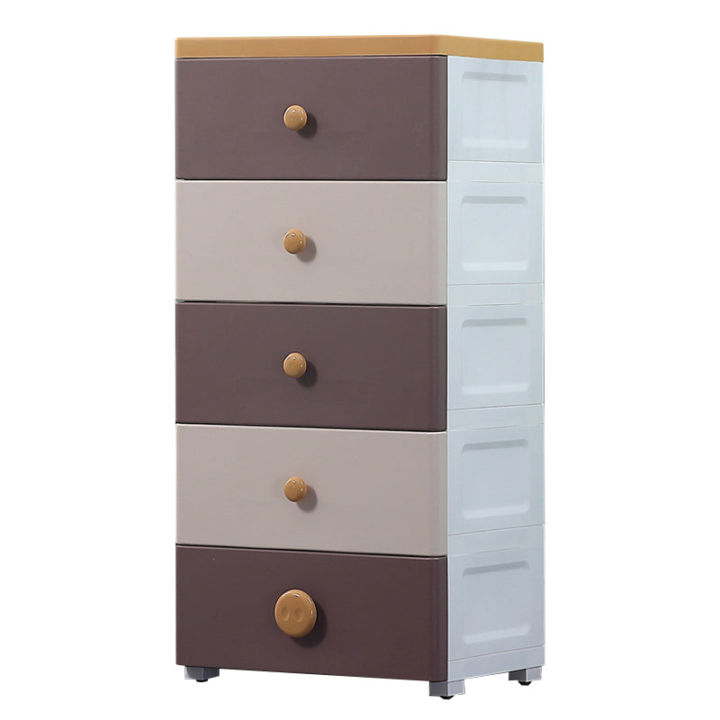 Scandinavian Plastic Baby Dresser Vertical Kids Furniture with Drawers for Bedroom