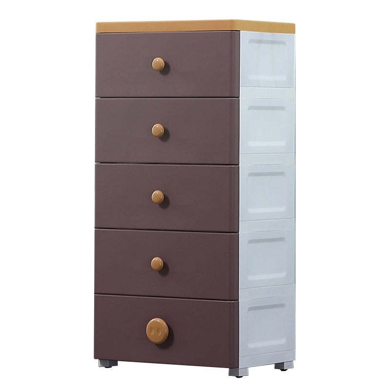 Scandinavian Plastic Baby Dresser Vertical Kids Furniture with Drawers for Bedroom