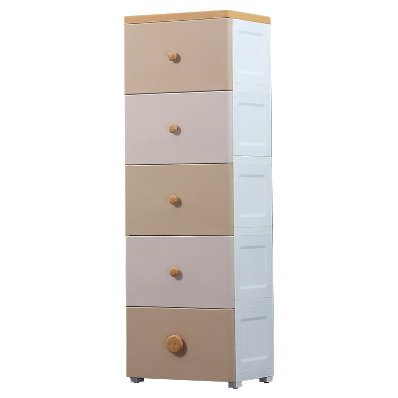 Scandinavian Plastic Baby Dresser Vertical Kids Furniture with Drawers for Bedroom