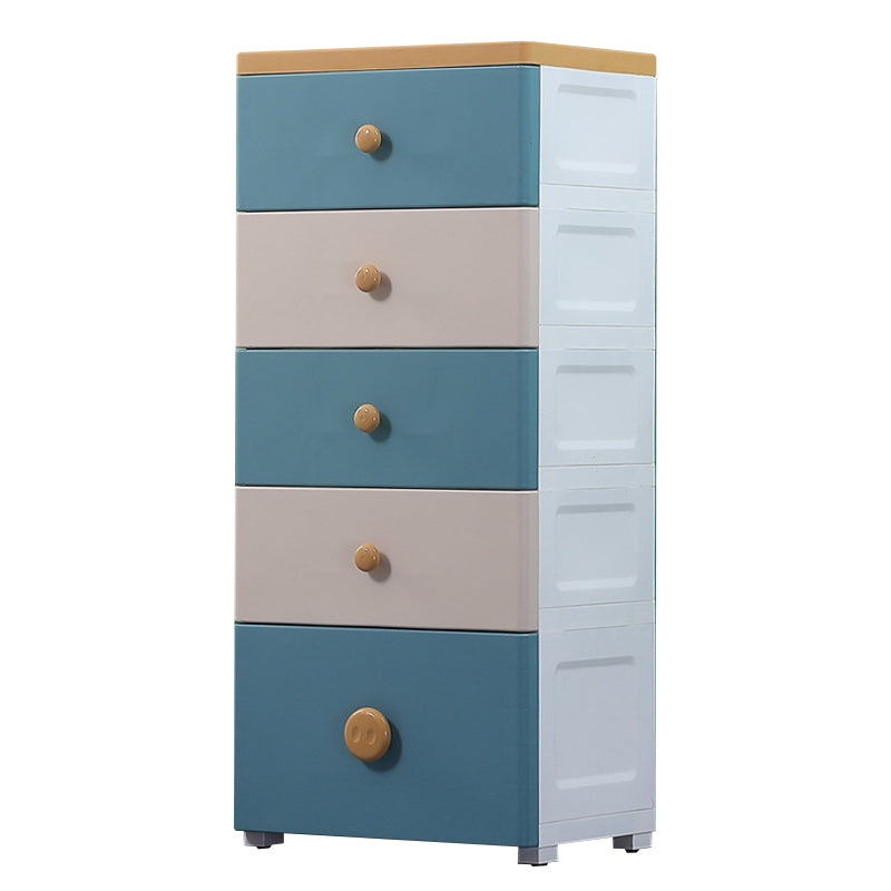 Scandinavian Plastic Baby Dresser Vertical Kids Furniture with Drawers for Bedroom