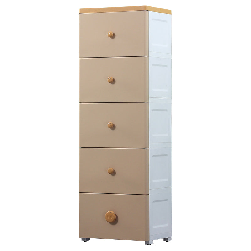 Scandinavian Plastic Baby Dresser Vertical Kids Furniture with Drawers for Bedroom