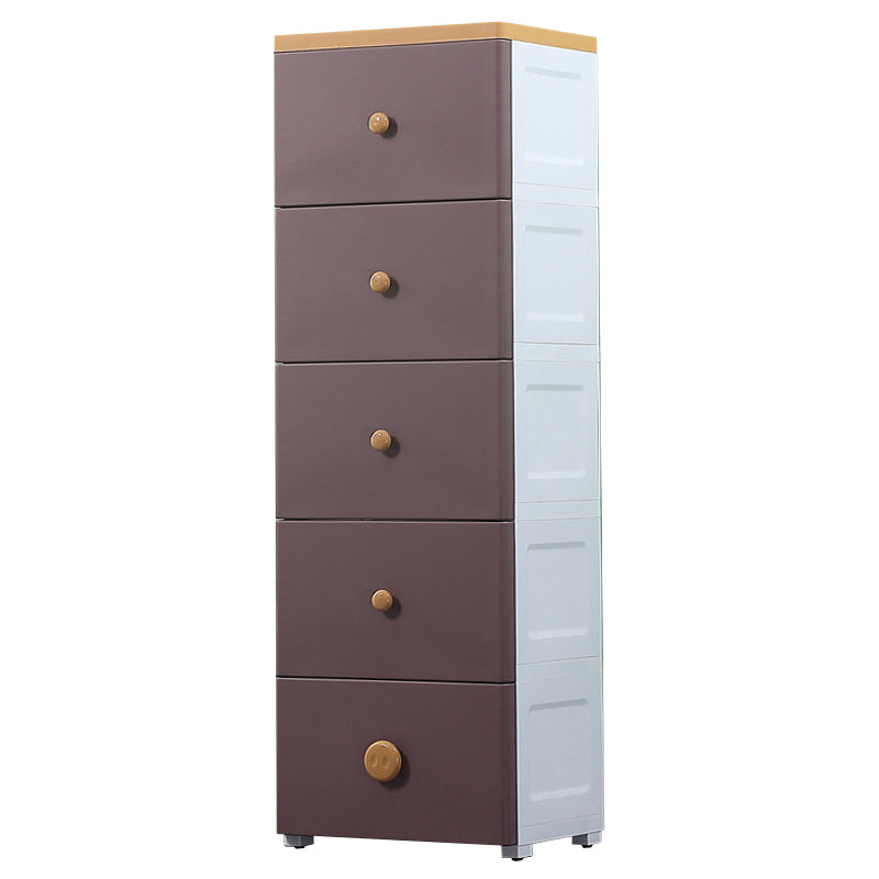 Scandinavian Plastic Baby Dresser Vertical Kids Furniture with Drawers for Bedroom