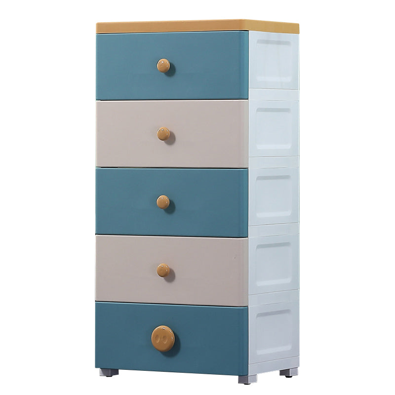 Scandinavian Plastic Baby Dresser Vertical Kids Furniture with Drawers for Bedroom