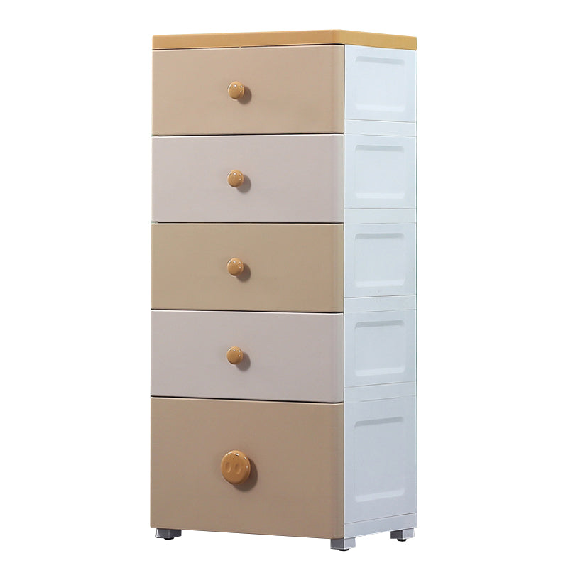 Scandinavian Plastic Baby Dresser Vertical Kids Furniture with Drawers for Bedroom