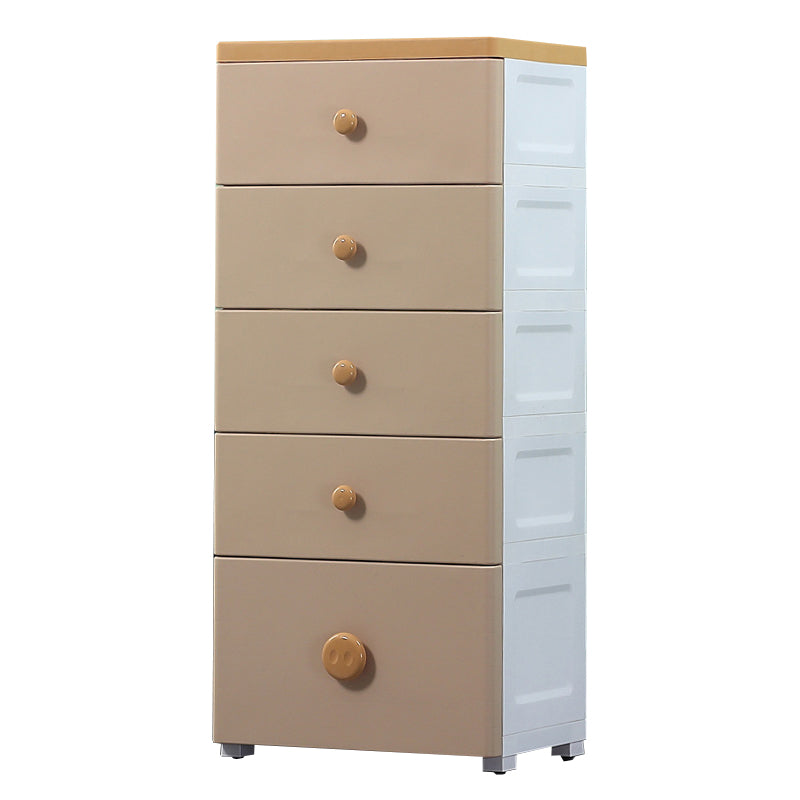 Scandinavian Plastic Baby Dresser Vertical Kids Furniture with Drawers for Bedroom