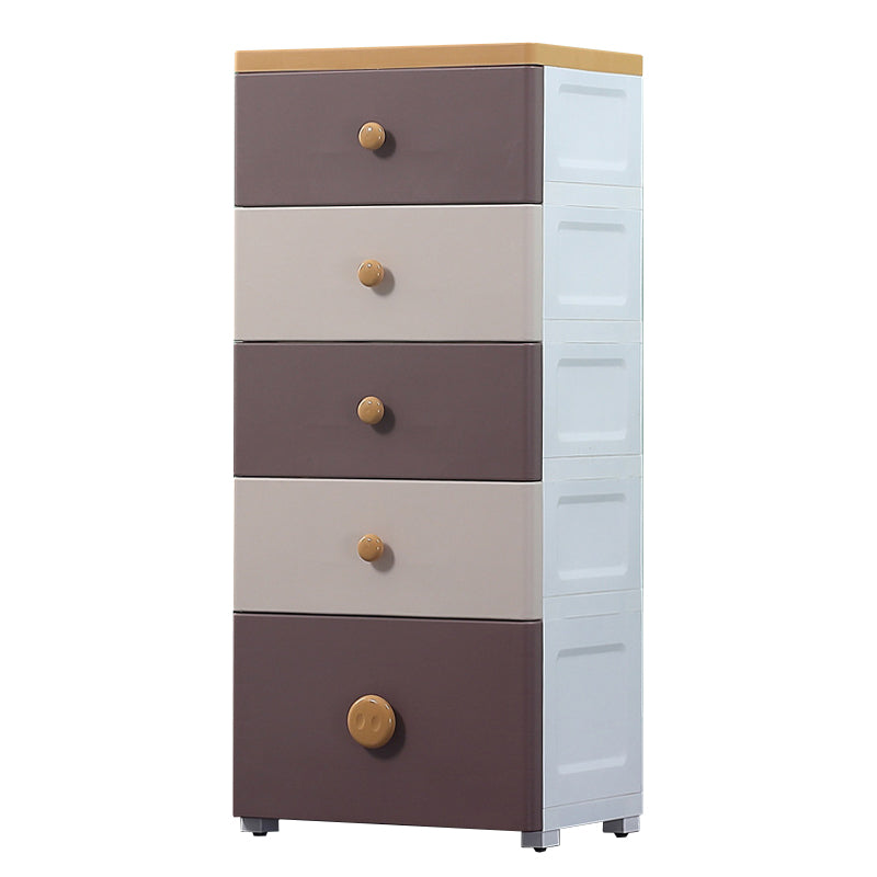 Scandinavian Plastic Baby Dresser Vertical Kids Furniture with Drawers for Bedroom