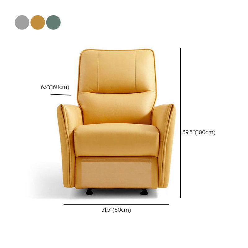 Modern Recliner Chair Faux Leather Solid Color Standard Recliner