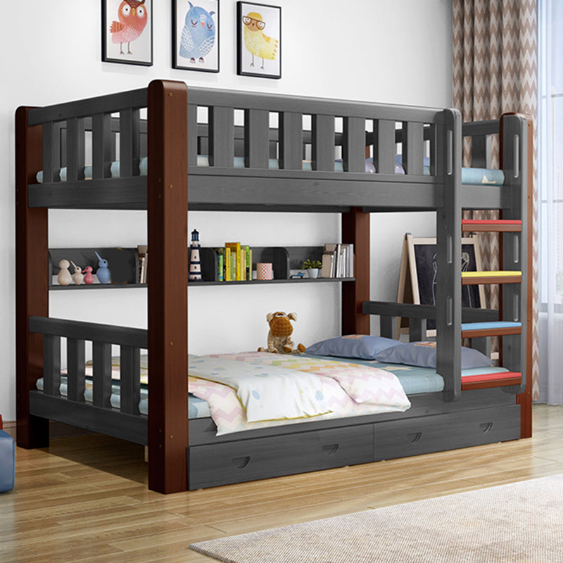 Mid-century Modern No Theme Kid Bed Solid Wood Standard Bunk Bed