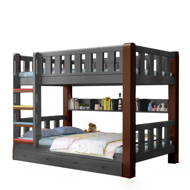 Mid-century Modern No Theme Kid Bed Solid Wood Standard Bunk Bed