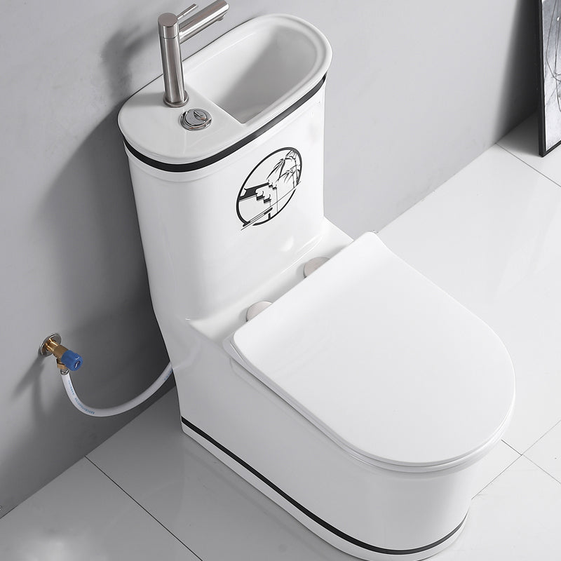 Contemporary Ceramic Flush Toilet Seat Included Urine Toilet for Washroom