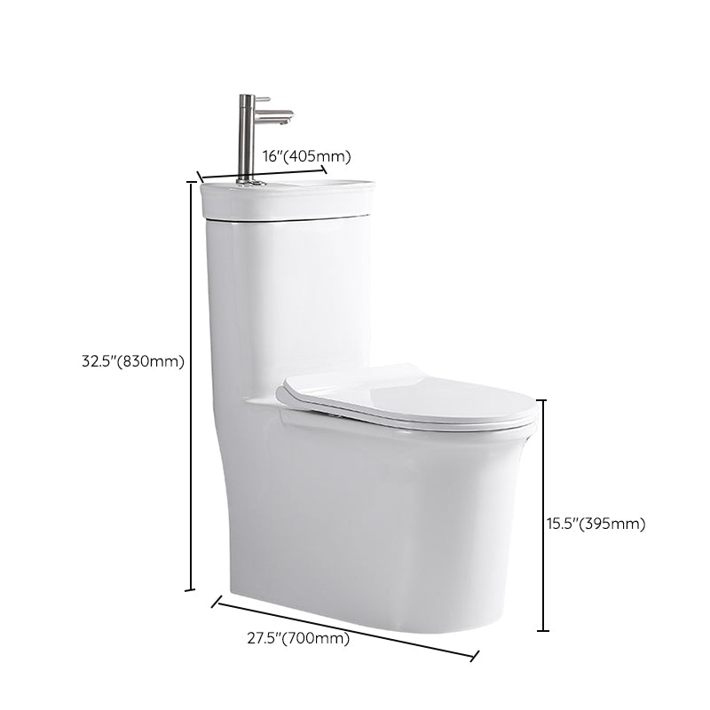 Contemporary Ceramic Flush Toilet Seat Included Urine Toilet for Washroom