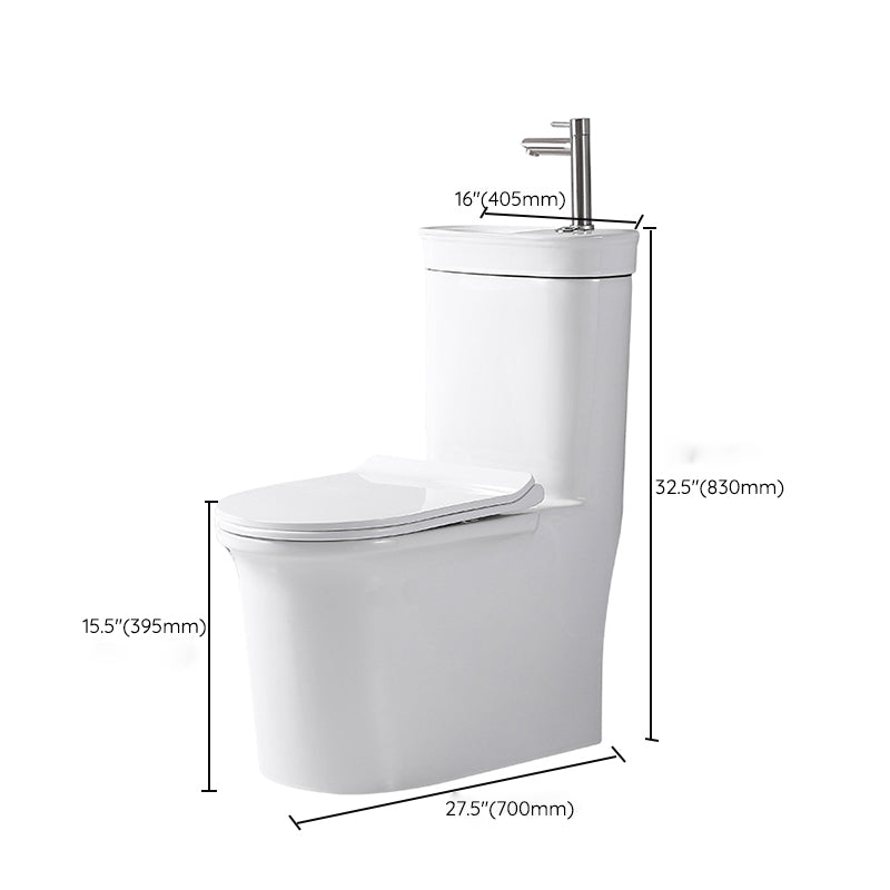 Contemporary Ceramic Flush Toilet Seat Included Urine Toilet for Washroom