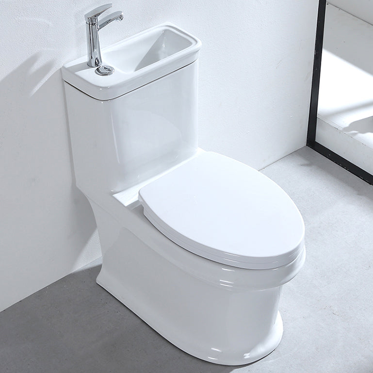 Contemporary Porcelain Flush Toilet Floor Mount One-Piece Toilet Urine Toilet