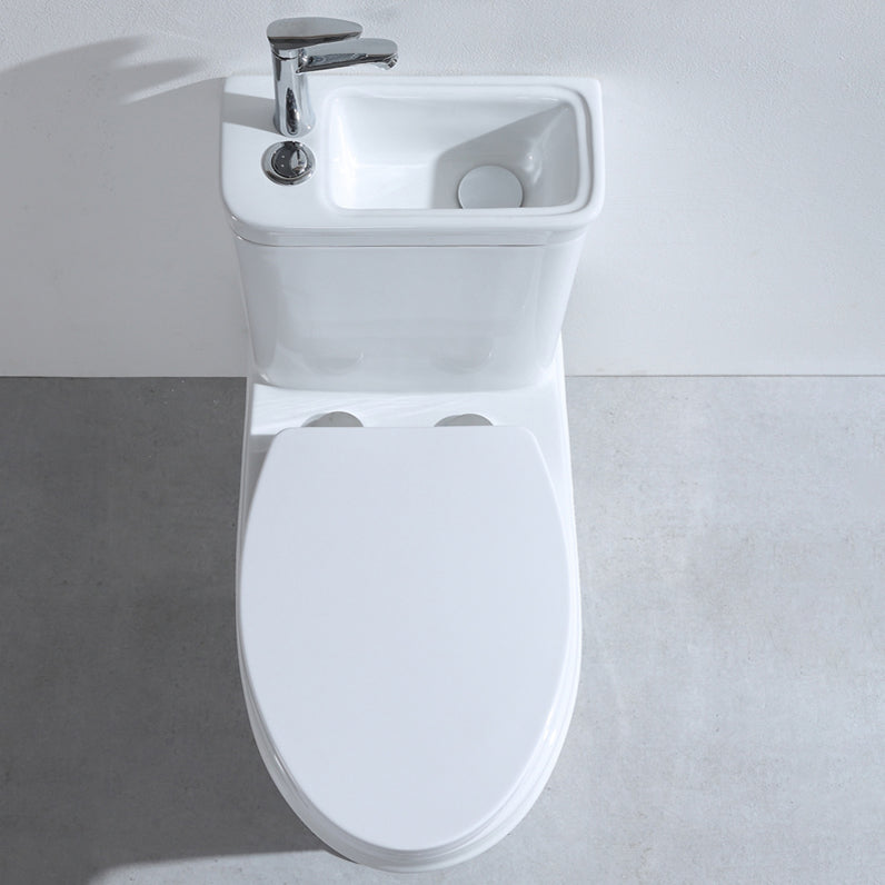 Contemporary Porcelain Flush Toilet Floor Mount One-Piece Toilet Urine Toilet