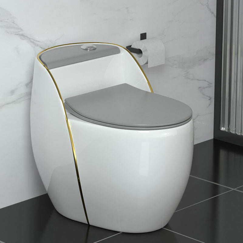 Contemporary Siphon Jet Flush Toilet Floor Mounted Urine Toilet for Bathroom