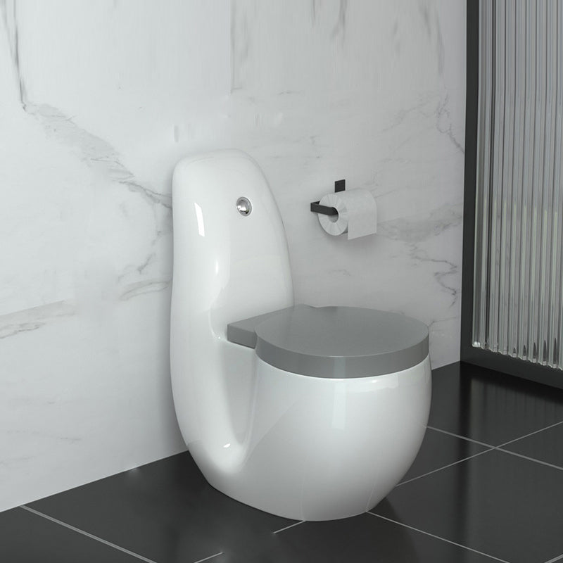 Contemporary Siphon Jet Flush Toilet Floor Mounted Urine Toilet for Bathroom