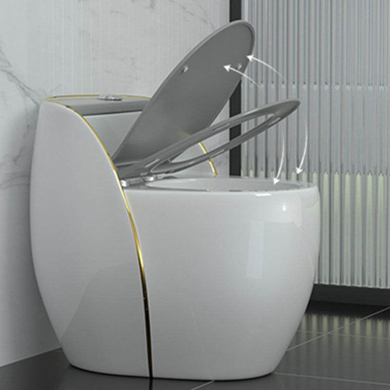 Contemporary Siphon Jet Flush Toilet Floor Mounted Urine Toilet for Bathroom