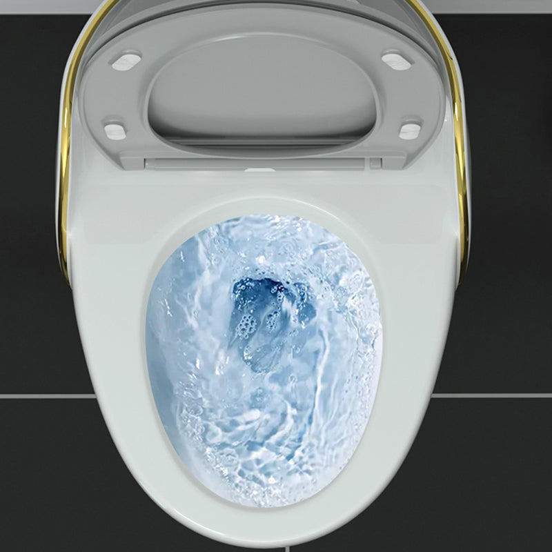 Contemporary Siphon Jet Flush Toilet Floor Mounted Urine Toilet for Bathroom