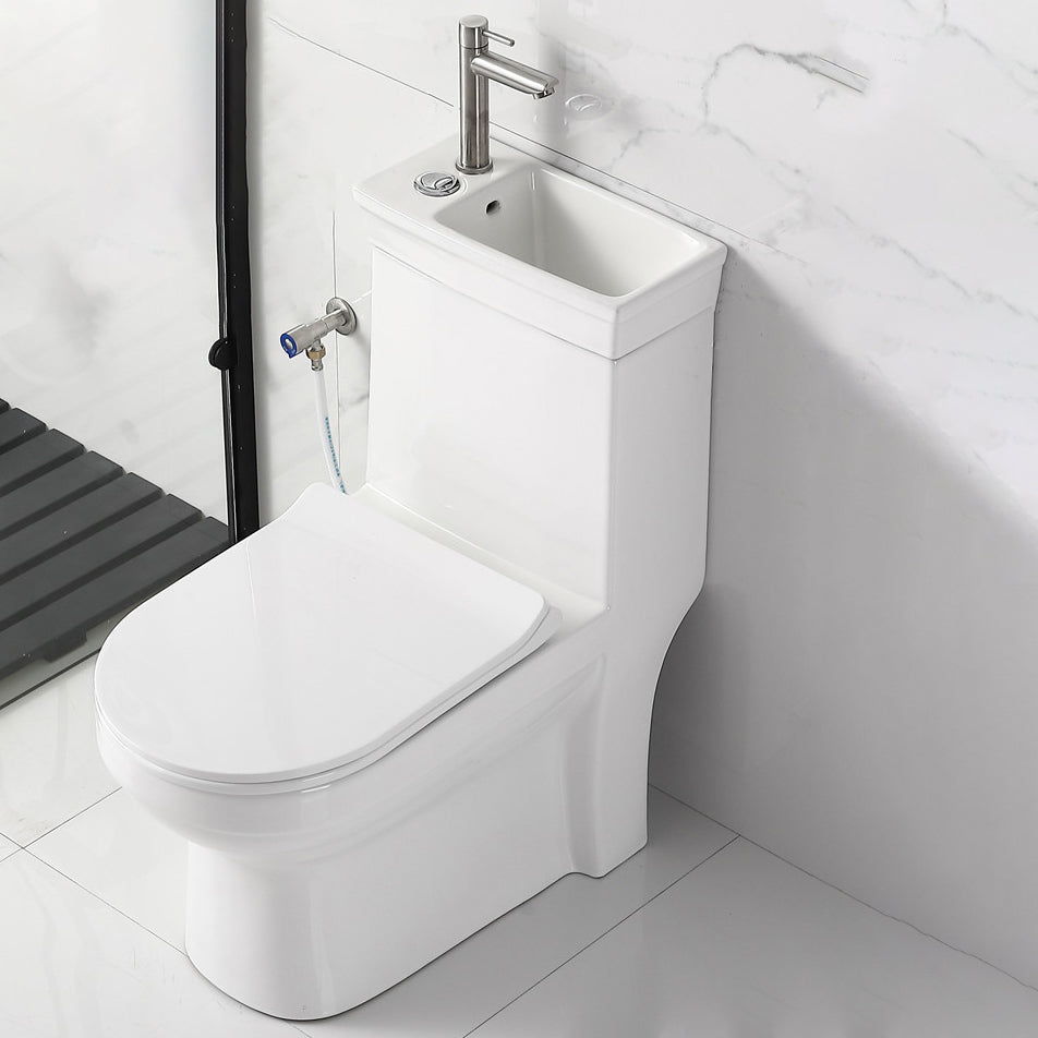 Modern Siphon Jet Flush Toilet Floor Mount One-Piece Toilet Toilet